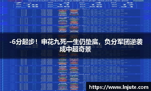 -6分起步！申花九死一生仍垫底，负分军团逆袭成中超奇景