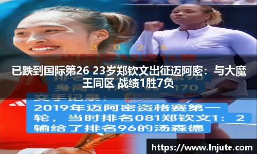 已跌到国际第26 23岁郑钦文出征迈阿密：与大魔王同区 战绩1胜7负